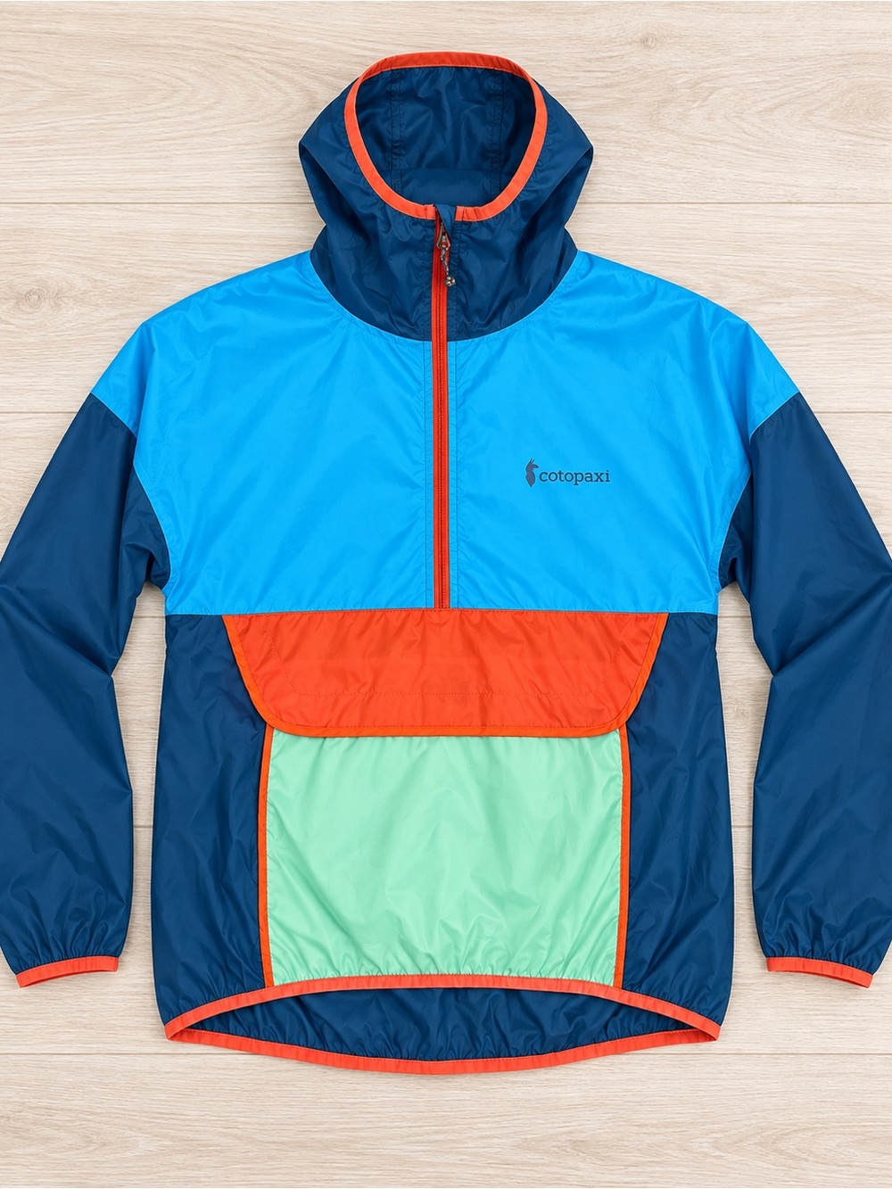 Cotopaxi Women’s Small Colorblock Hooded Windbreaker Pullover Jacket SZ S